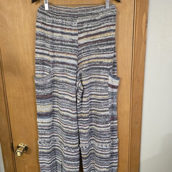 Bohemela Sweater Joggers Striped Womens Large EUC Blue Brown - Picture 4 of 6